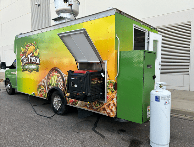 A picture of the back of a food truck using propane from Mid South Propane Exchange.
